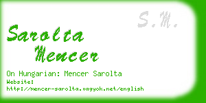sarolta mencer business card
